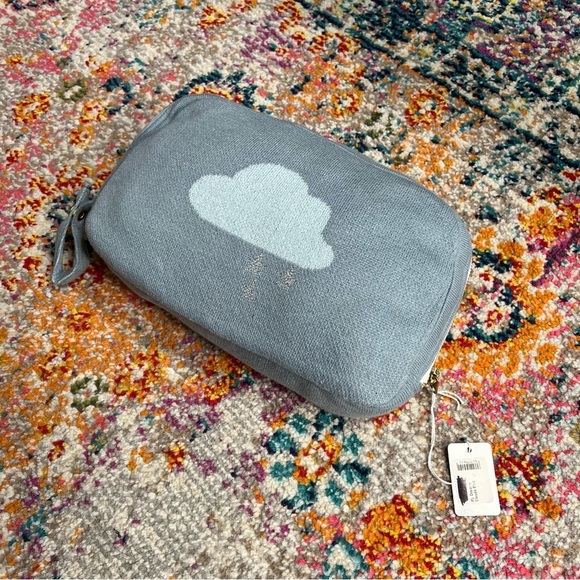 NWT PINK LEMONADE baby blanket and Burp Cloth set in Dreamy‎ Clouds Blue - Picture 12 of 15